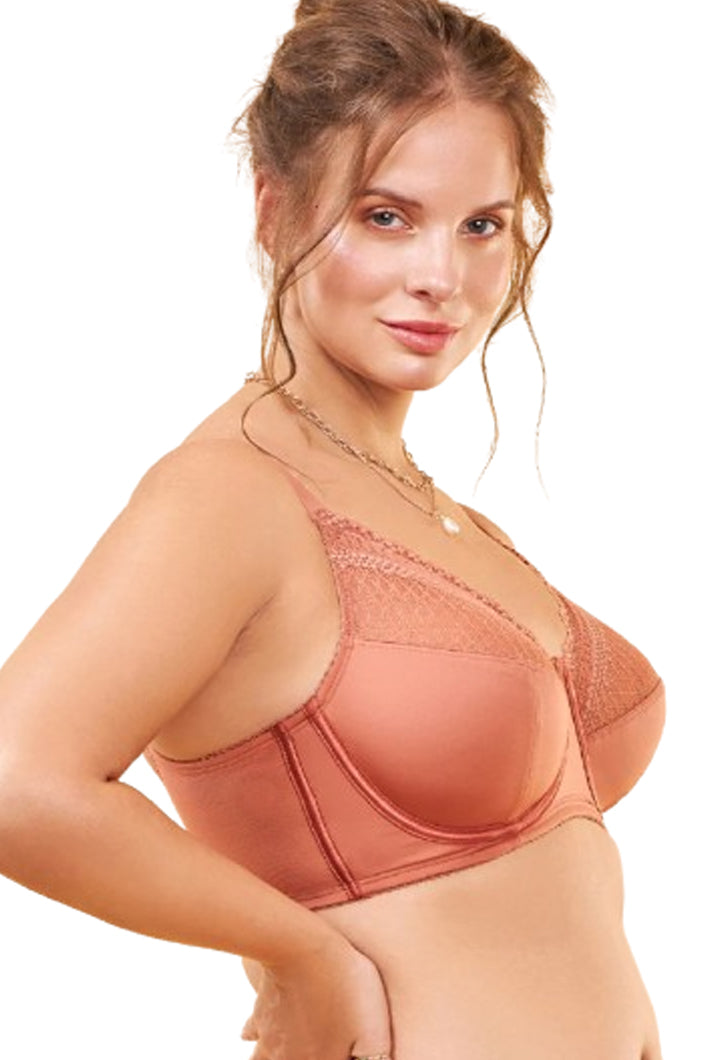 ENAMOR BRA-F126 LACE BRA NON-PADDED WIRED FULL COVERAGE