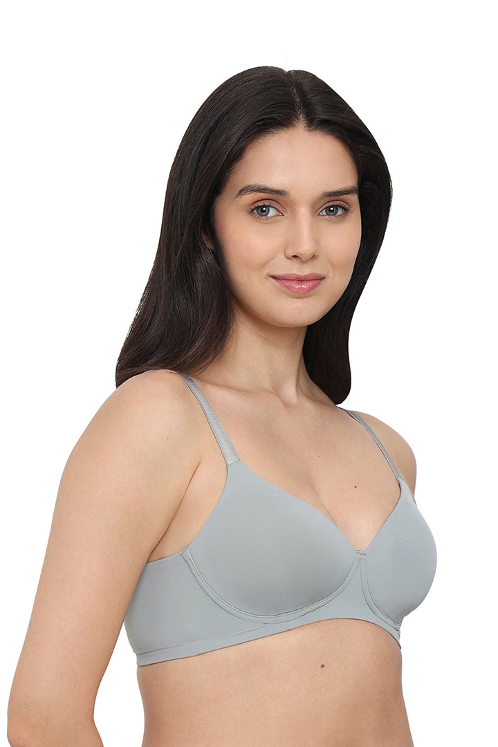 WACOAL BRA BI05H02 GG Cool Comfort Padded Non-wired 3/4th Cup Everyday Wear T-shirt Bra -Grey