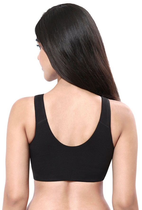 AMANTE BRA -BRA78801 All Day Lounge Solid Non Padded Non-Wired Black Bra