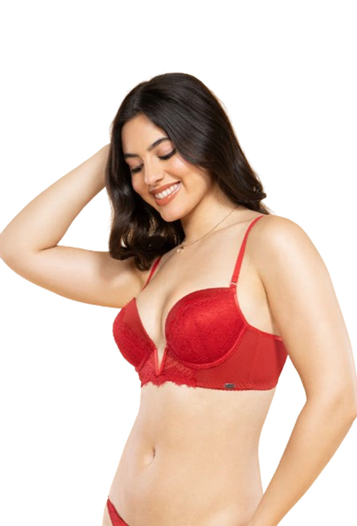 ENAMOR BRA-F141 Eyelash Victory Bra - Padded, Wired, Medium Coverage, Mild Push-Up