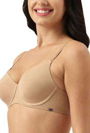 ENAMOR BRA-F057 Enamor Dope Dye Eco-Friendly T-shirt Bra for Women with Crush-Proof Cups- High Coverage, Padded And Wired