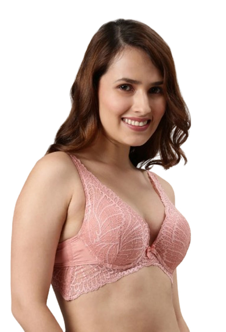 Enamor-F091 Butterfly Cleavage Enhancer Plunge Push-Up Bra - Padded & Wired