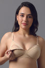 AMANTE BRA-BRA100801 Hazelnut Padded Non-wired Maternity Nursing Bra