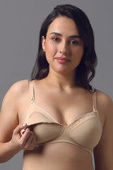 AMANTE BRA-BRA100801 Hazelnut Padded Non-wired Maternity Nursing Bra