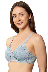 TRIUMPH BRA-110I694 Printed Lightly Padded Non-Wired Detachable Straps Seamless T-Shirt Bra -B5