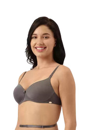 ENAMOR BRA-F058 Enamor Women's Nylon Plunge Full-Coverage Bra