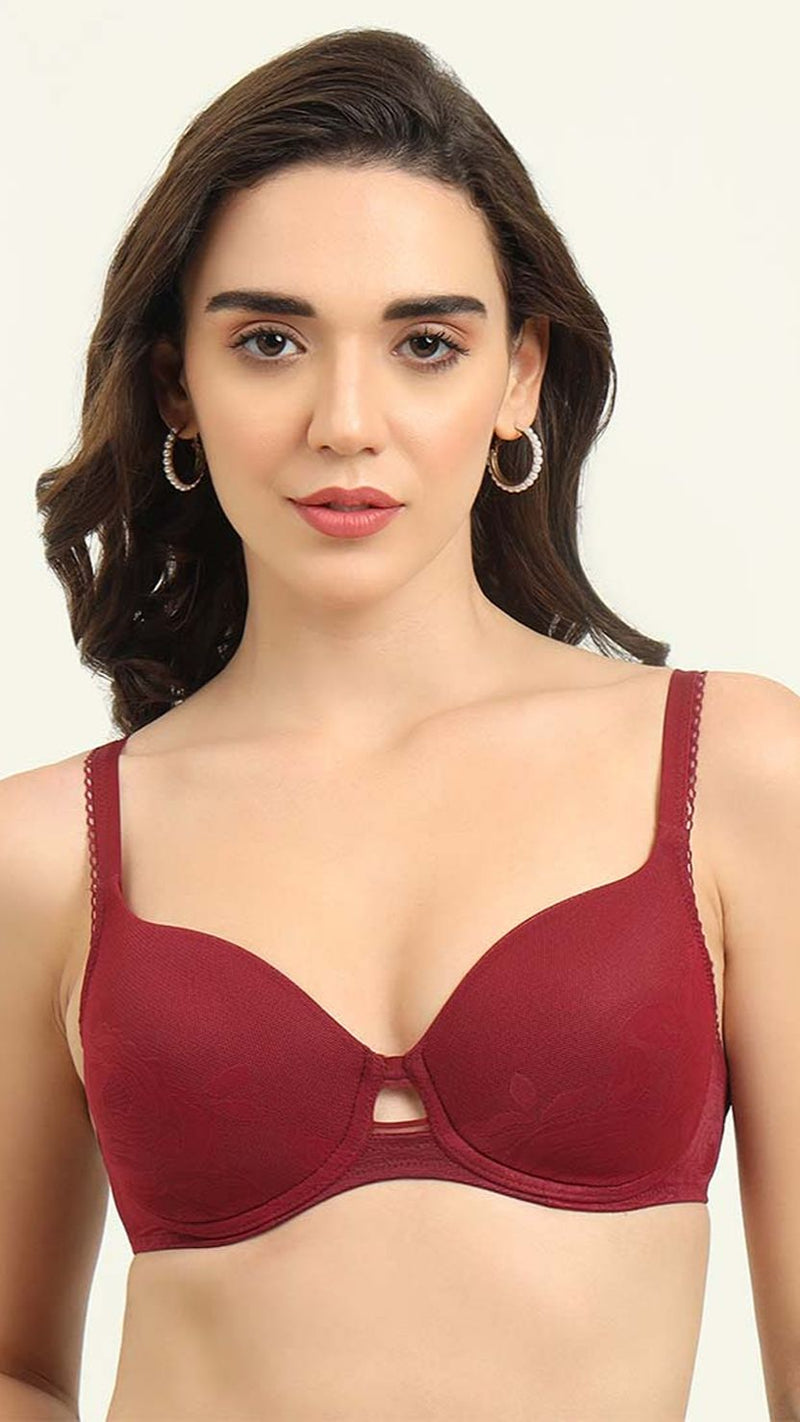 Triumph Scarlet Everyday Underwired Bra with Sheer Floral Cups