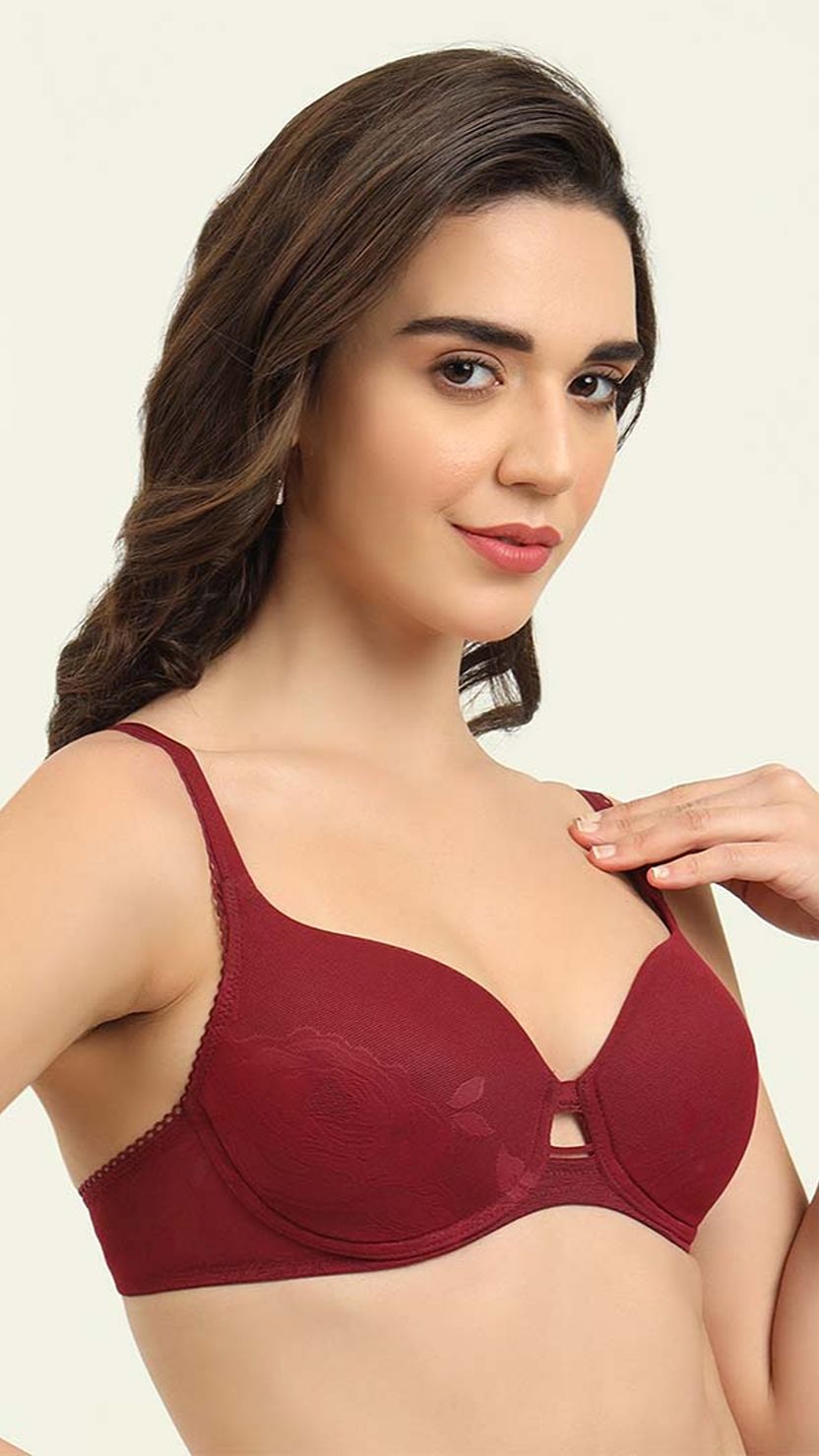 Triumph Scarlet Everyday Underwired Bra with Sheer Floral Cups