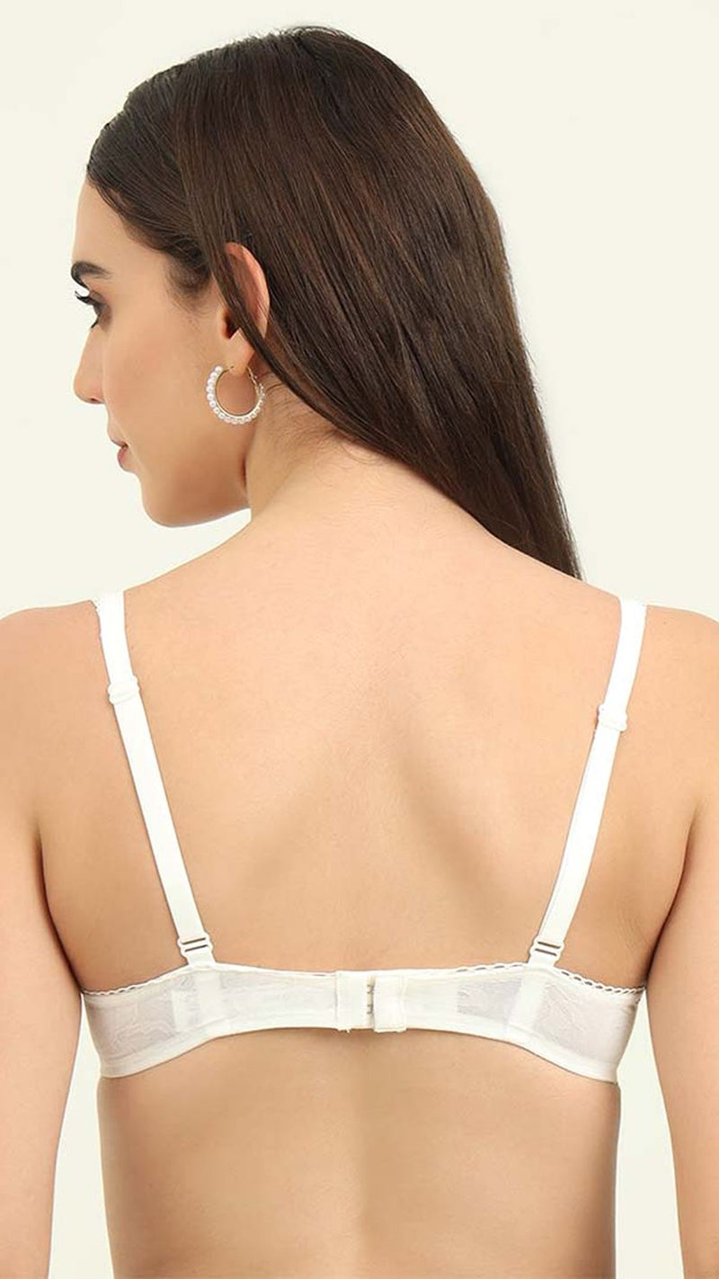 Triumph White Underwired Lightly Padded Medium Coverage Bra