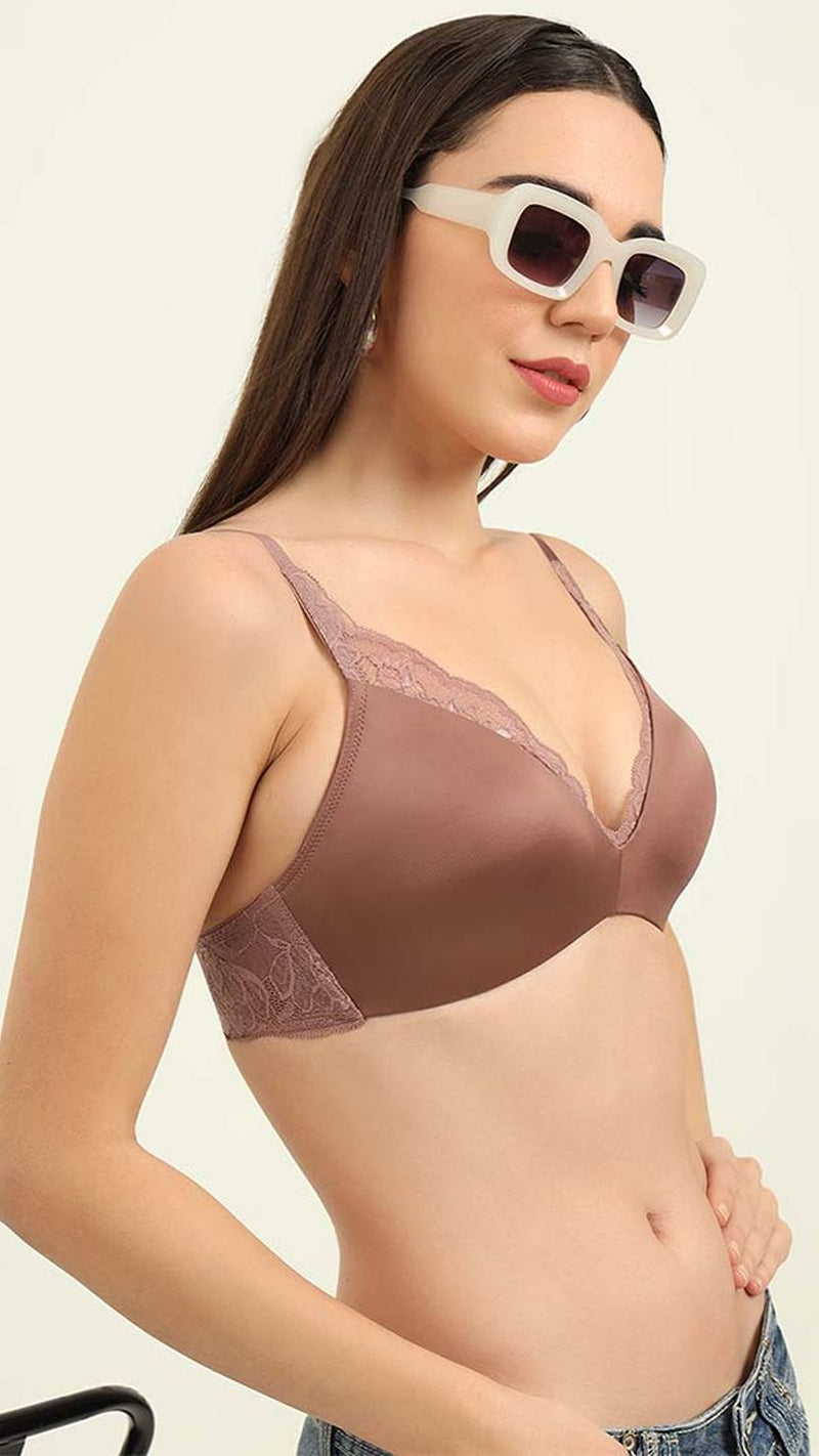 Triumph Skin Floral Lace Seamless Padded T-Shirt Bra