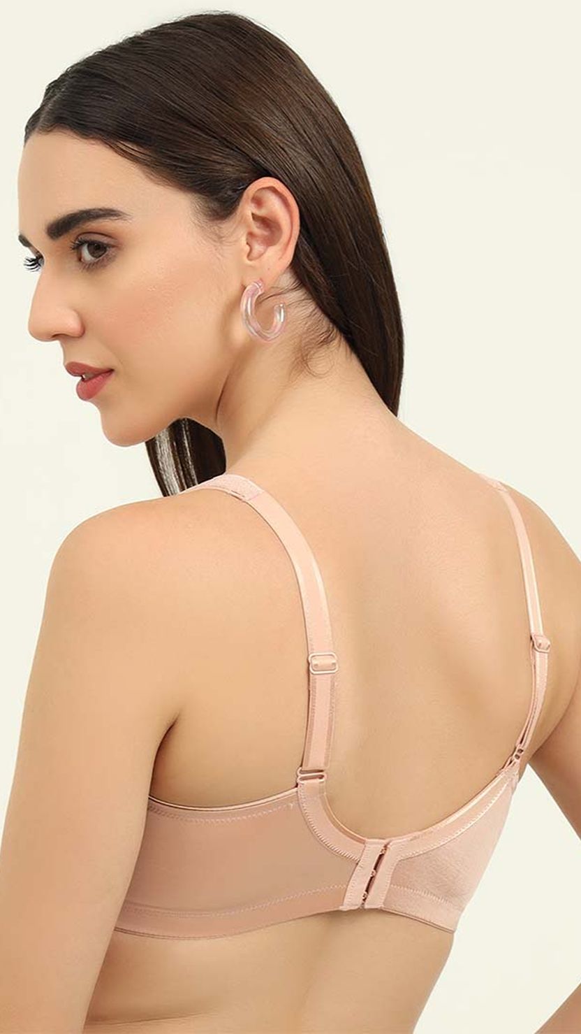 Amante Lace Trim Padded Non-Wired Full Coverage Bra