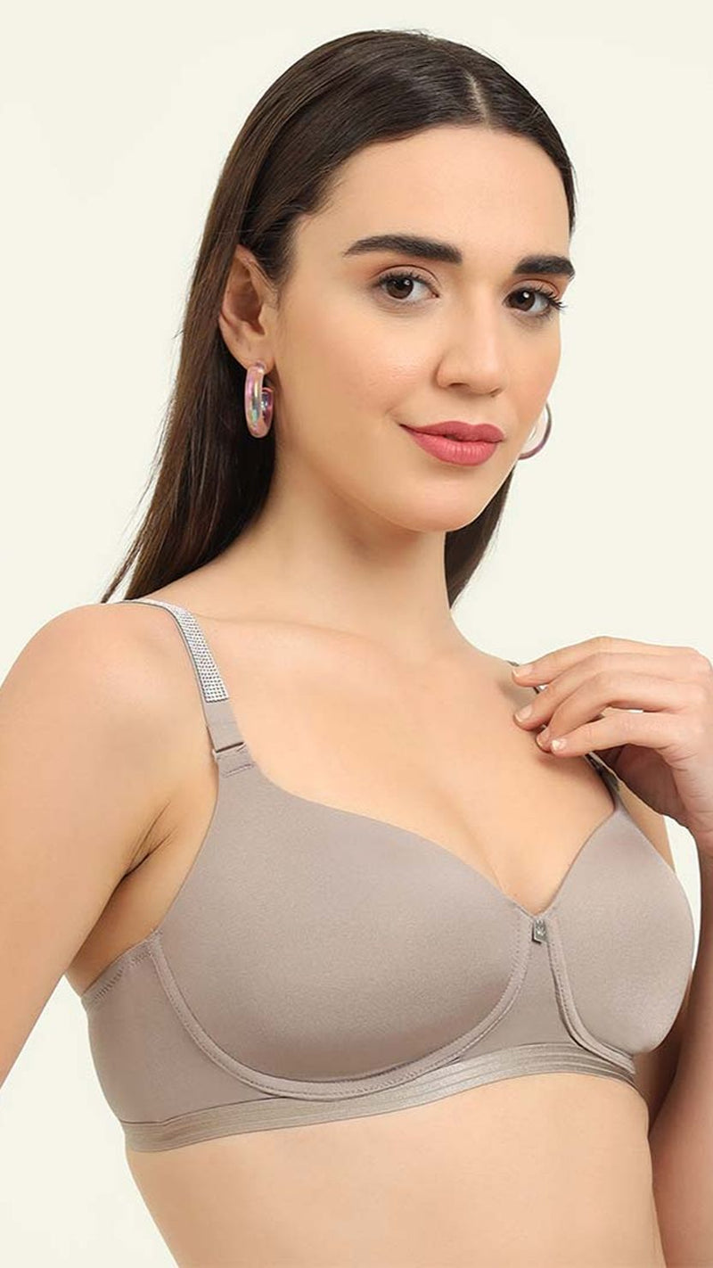 Triumph Grey Wire-Free Casual T-Shirt Bra