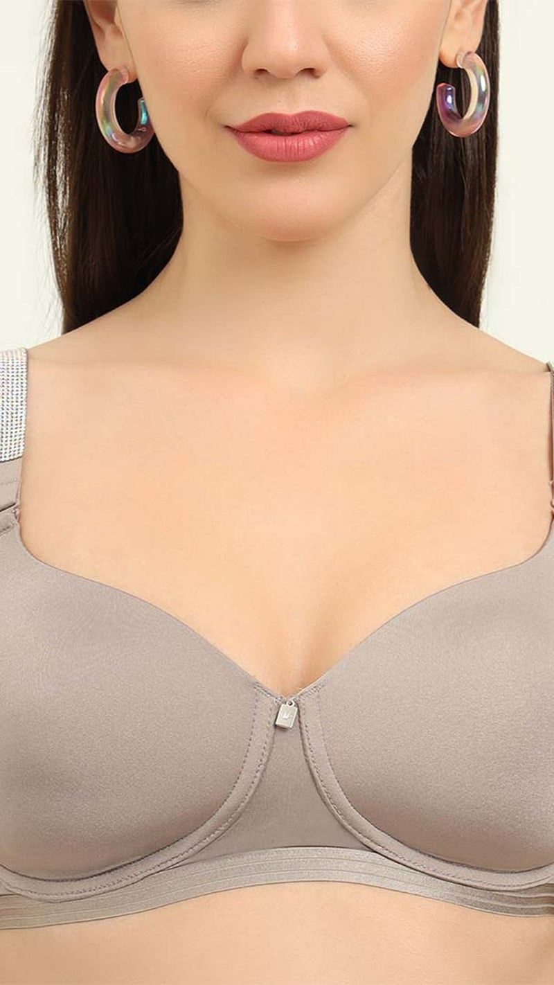Triumph Grey Wire-Free Casual T-Shirt Bra