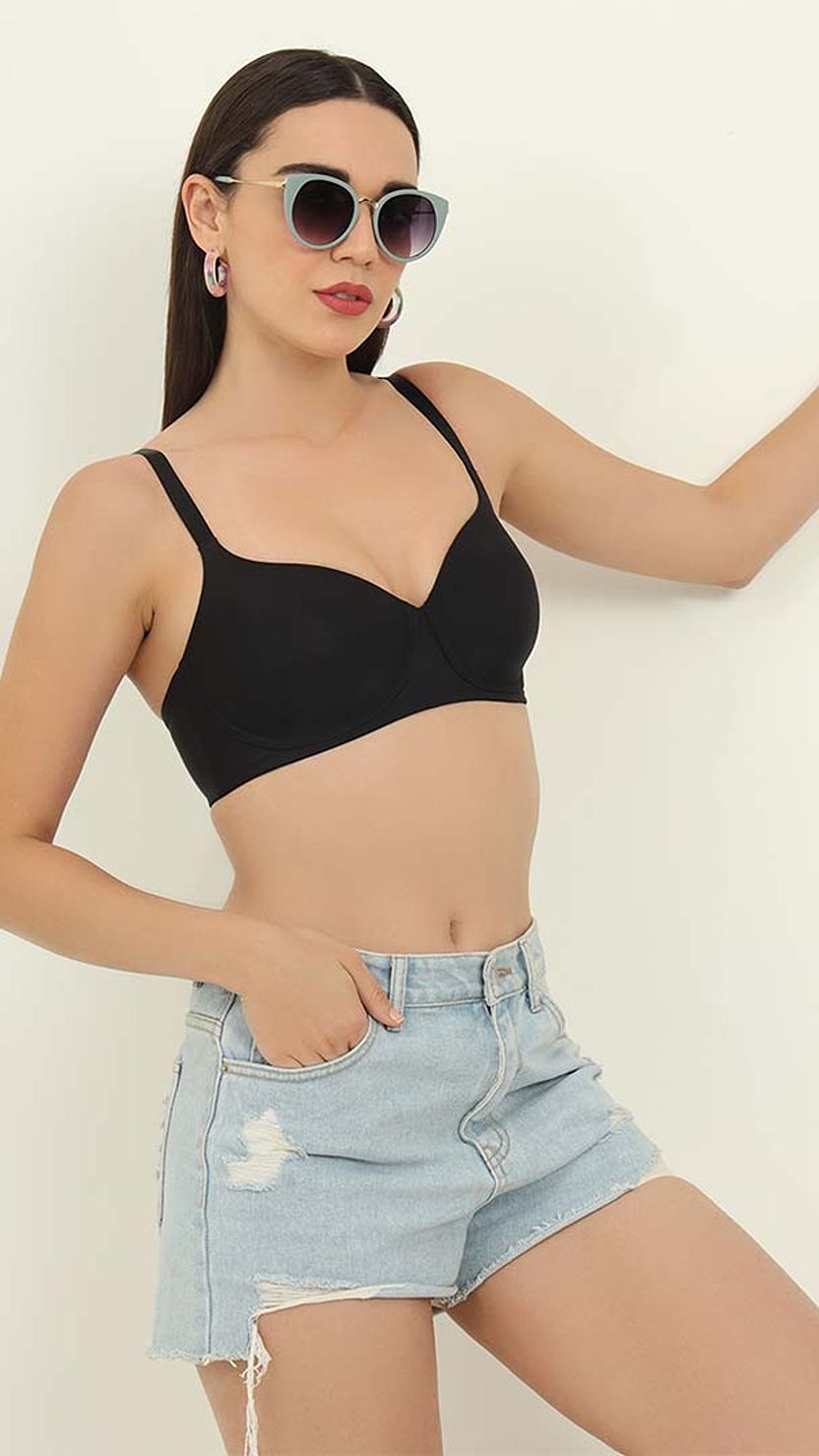 Triumph Black Seamless Wireless Padded T-Shirt Bra