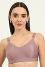 SLUUW BRA-SB003 - NON-PADDED NON-WIRED SEAMLESS MINIMIZER BRA -Mauve