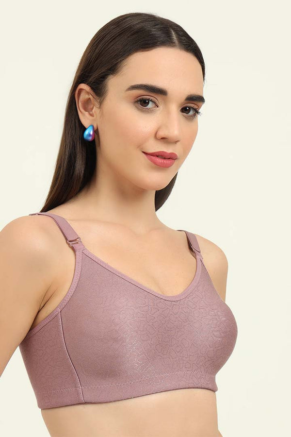 SLUUW BRA-SB003 - NON-PADDED NON-WIRED SEAMLESS MINIMIZER BRA -Mauve