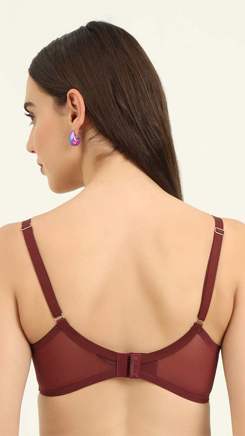 Amante Lace Mesh Wired Lace Bra