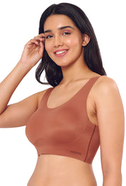 AMANTE BRA-BRA83301 Skins Solid Non Padded Non-Wired Scoop Neck Cami Bra