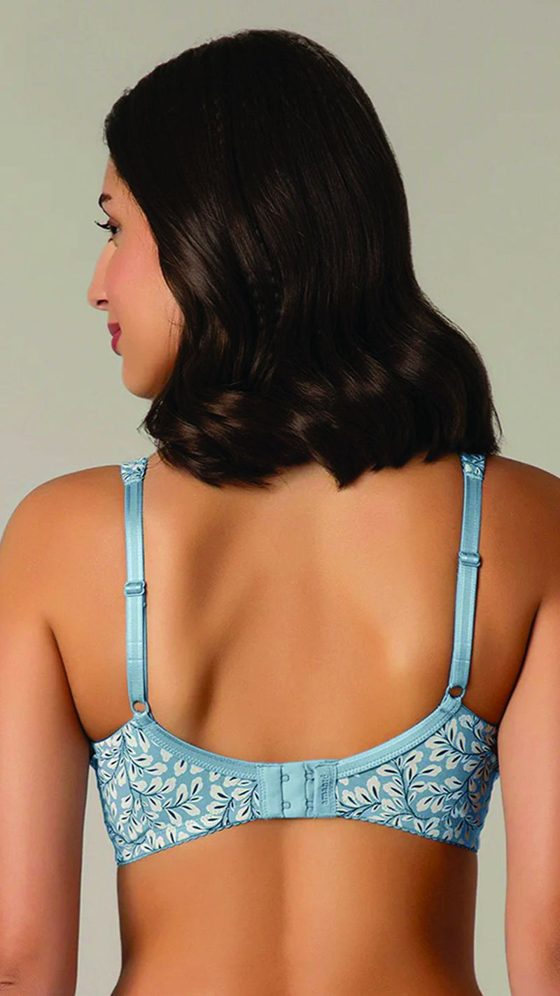 Amante Seamless Padded Non-Wired Printed Cotton T-Shirt Bra
