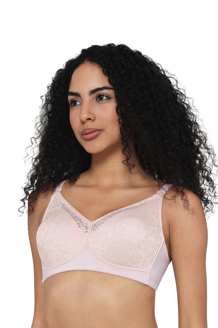WACOAL BRA BI07A01 BE Curvy Confidence Non-Padded Non-Wired Full Cup Plus Size Minimizer Bra - Beige