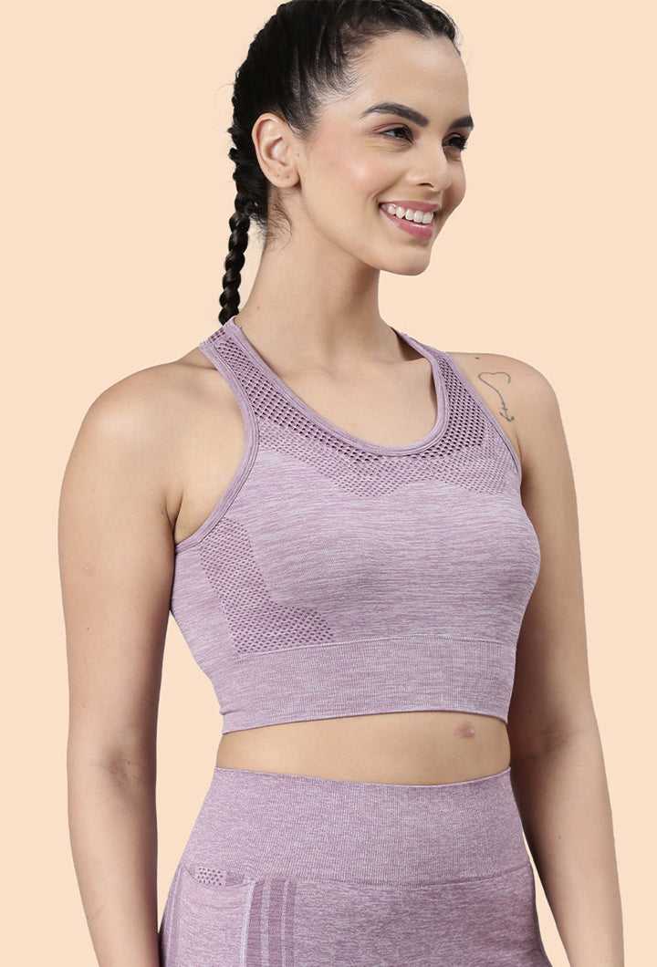 ENAMOR BRA-A203 Medium Support Sports Bra | Held-in-fit Seamless Bra With Perforation For Ventilation For Women