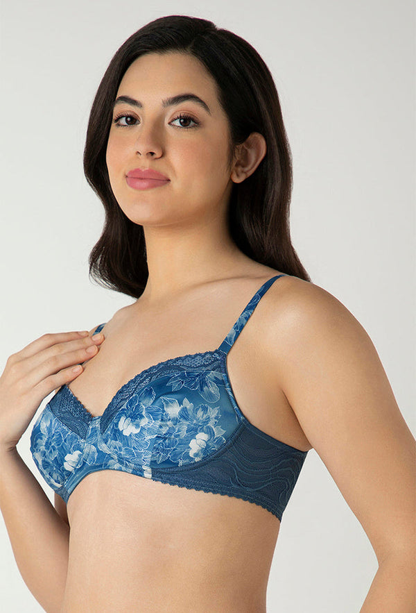 AMANTE BRA-BRA05701 Floral Fusion Print Demure Padded Non-Wired Demi Bra