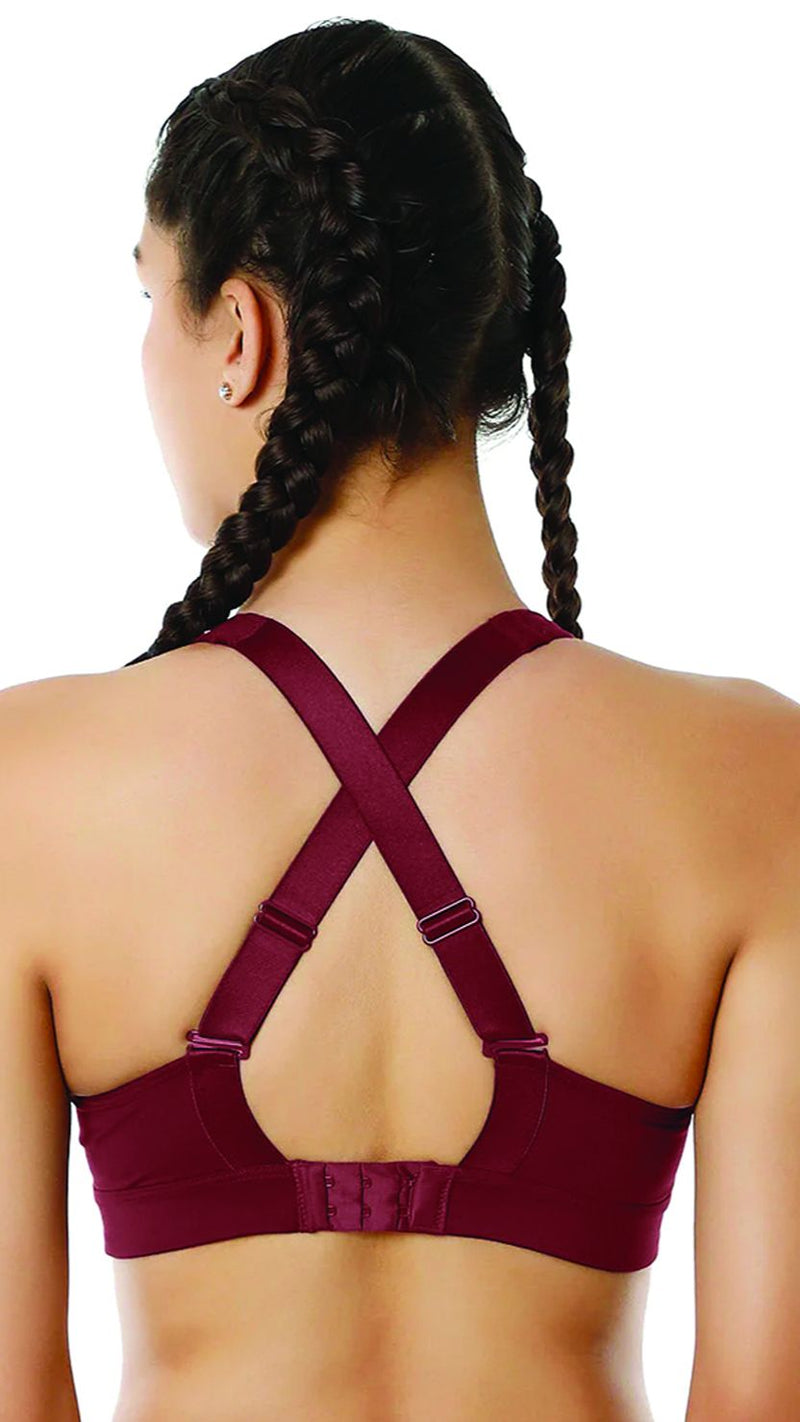 Amante Cross Back Padded Non-Wired Full Coverage Bra