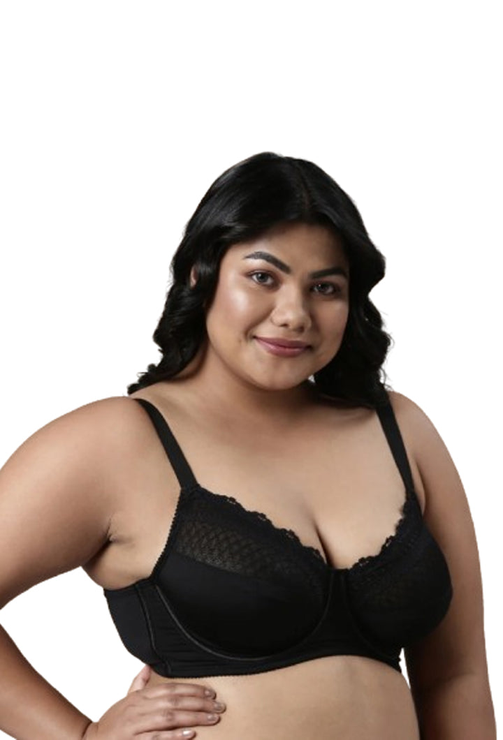 ENAMOR BRA-F126 LACE BRA NON-PADDED WIRED FULL COVERAGE