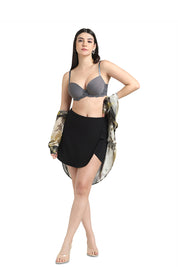 WACOAL BRA BI05B02 GY Balcony & Beyond Padded Wired Half Cup Everyday Wear Smooth Finish Fashion Bra - Grey