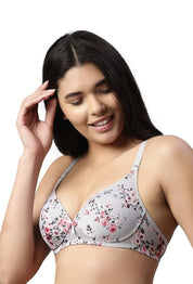 Enamor F023 Perfect Plunge T-Shirt Bra - Padded Wirefree Medium Coverage