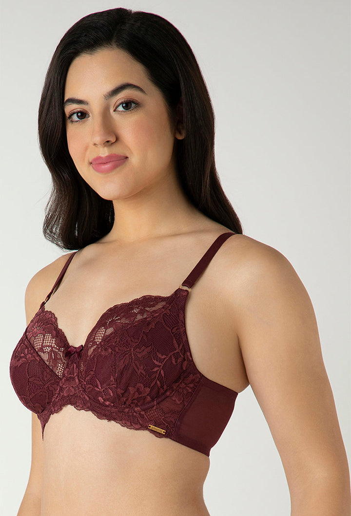 AMANTE BRA -BRA101601 WINDSOR WINE Luxe Support Non-Padded Wired  Bra