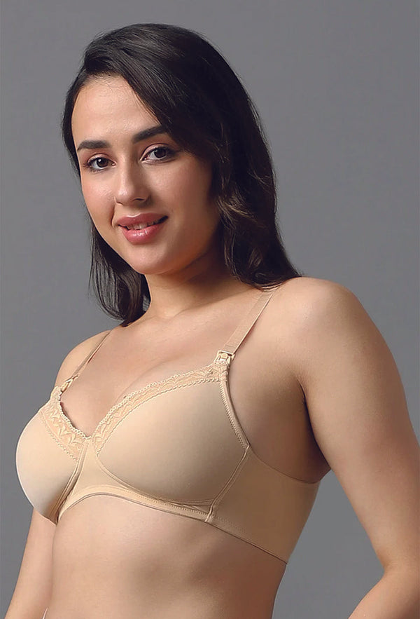 AMANTE BRA-BRA100801 Hazelnut Padded Non-wired Maternity Nursing Bra