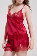 Mysthelle RED CAMI TOP AND SHORTS