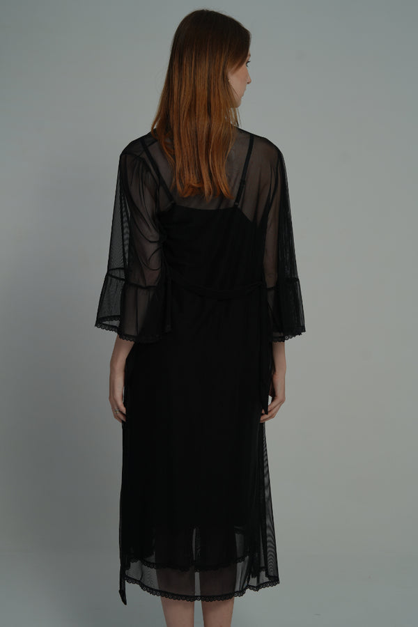 AXTZH Whispered Vows Two-Piece Bridal Set X0204-BLACK-F11N