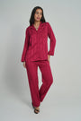 AXTZH 2-Piece Soft Nightwear Pajama Set NW X2215-SCARLET-WC2S