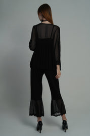 AXTZH Moonlit Charm Nightwear X0269-BLACK-NSL3PMO