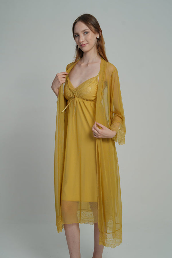 AXTZH Golden Hour Two-Piece Nightwear X0192-CANARY-F11N