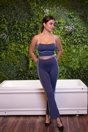 AXTZH Fashionable Bra with Minimalist Strap Detailing and Comfortable Stretch Fabric X0641-NAVY-CP119