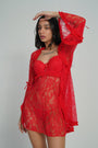 AXTZH Lacy Dreamy Nightwear Set NW X0825-RED-F11N