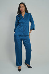 ANGELS Satin Nightwear Set FASGHION NW AG1118-TEAL-C2S