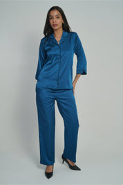 ANGELS Satin Nightwear Set FASGHION NW AG1118-TEAL-C2S