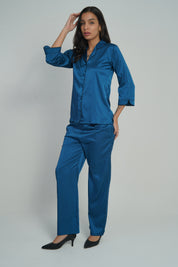 ANGELS Satin Nightwear Set FASGHION NW AG1118-TEAL-C2S