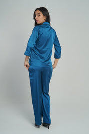 ANGELS Satin Nightwear Set FASGHION NW AG1118-TEAL-C2S