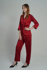 ANGELS Satin Nightwear Set FASHION NW AG1118-SCARLET-C2S