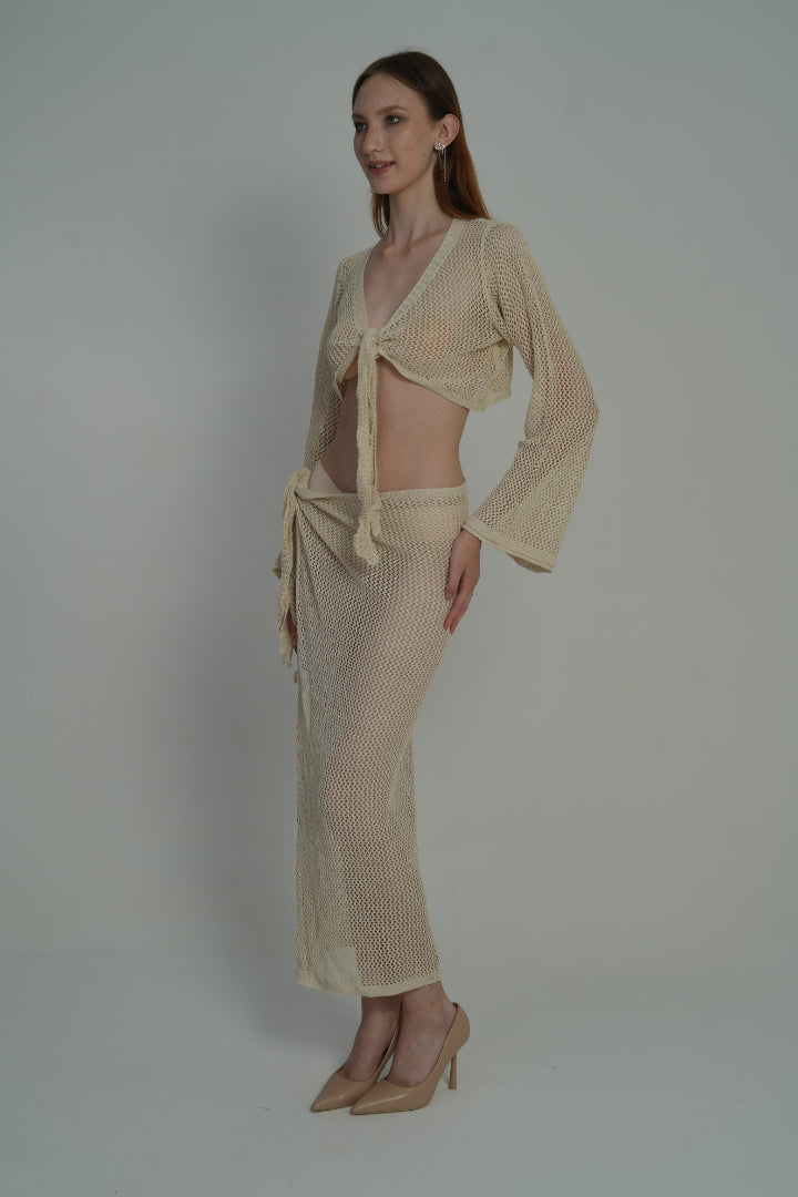 AXTZH Serenity Beachwear Set X2536-BEIGE-BW2PF