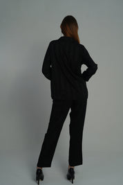 AXTZH 2-Piece Soft Nightwear Pajama Set NW X2215-BLACK-WC2S