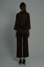 ANGELS FASHION Dreamy Nights Two-Piece Set Designed for Comfort and Seductive Sophistication AG1118-COFFEE-C2S