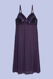 AXTZH  Elegant Two-Piece Long Nightwear Set for Women X3221-PLUM-F11M