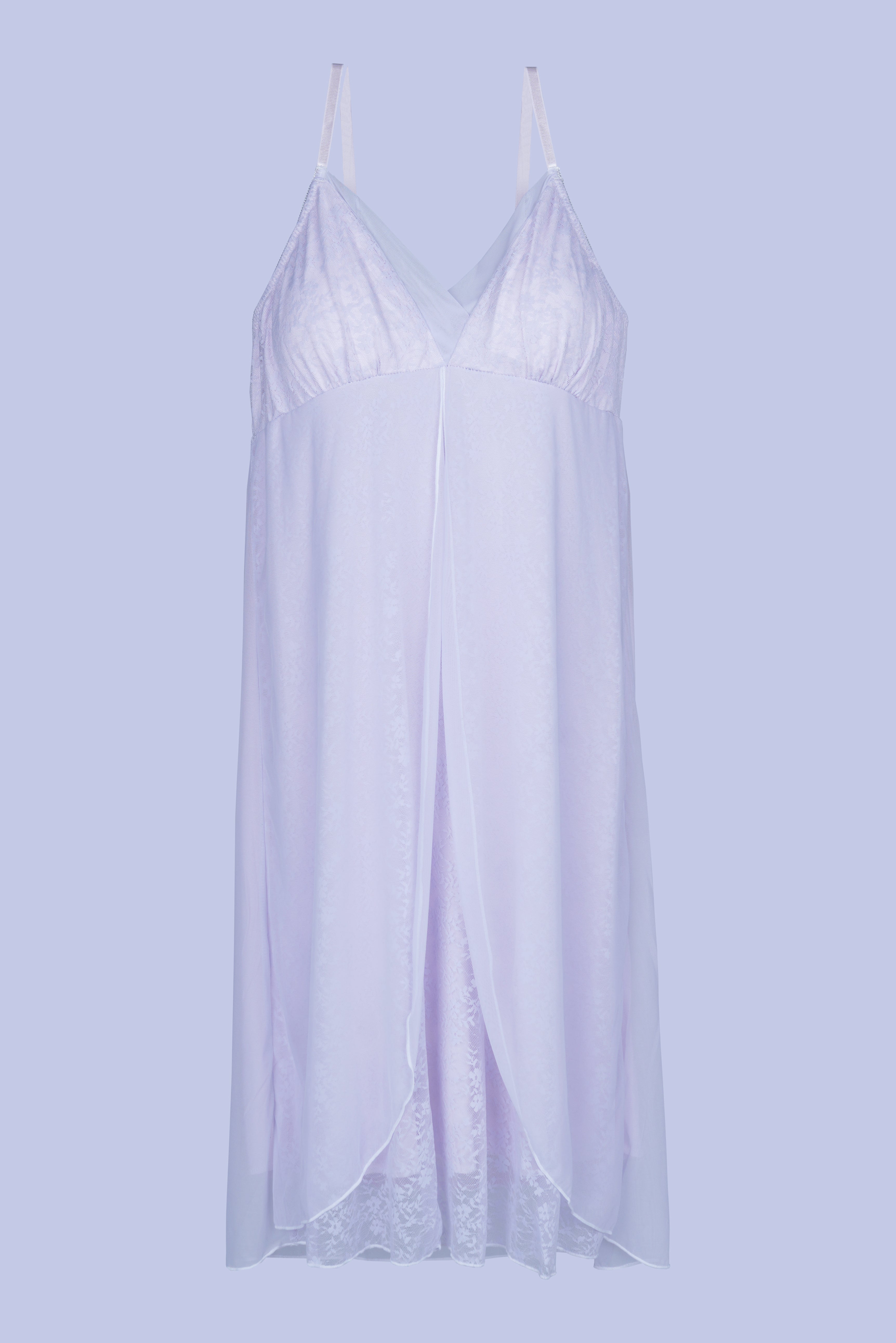 AXTZH Two-Piece Nightwear Set for Women with Elegant Robe and Inner Slip Dress X0260-LILAC-F12N