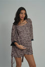 ANGELS FASHION Wild Romance Two-Piece Nightwear with Relaxed Robe and Sleek Dress AG0900-LEOPR-F11S